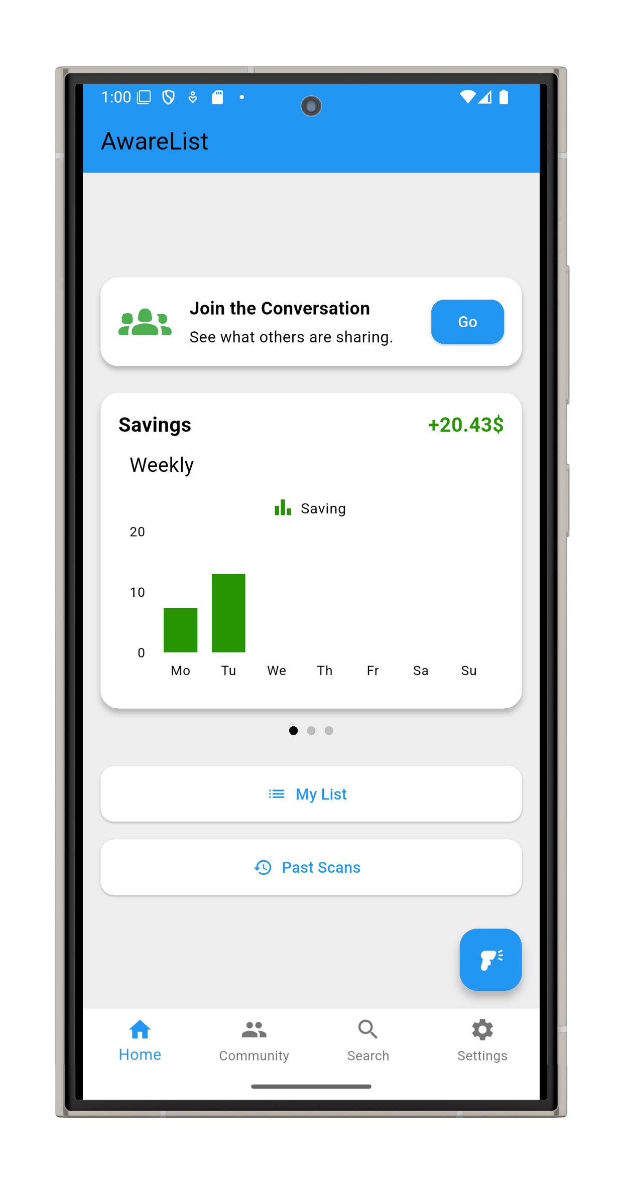 AwareList App Screenshot