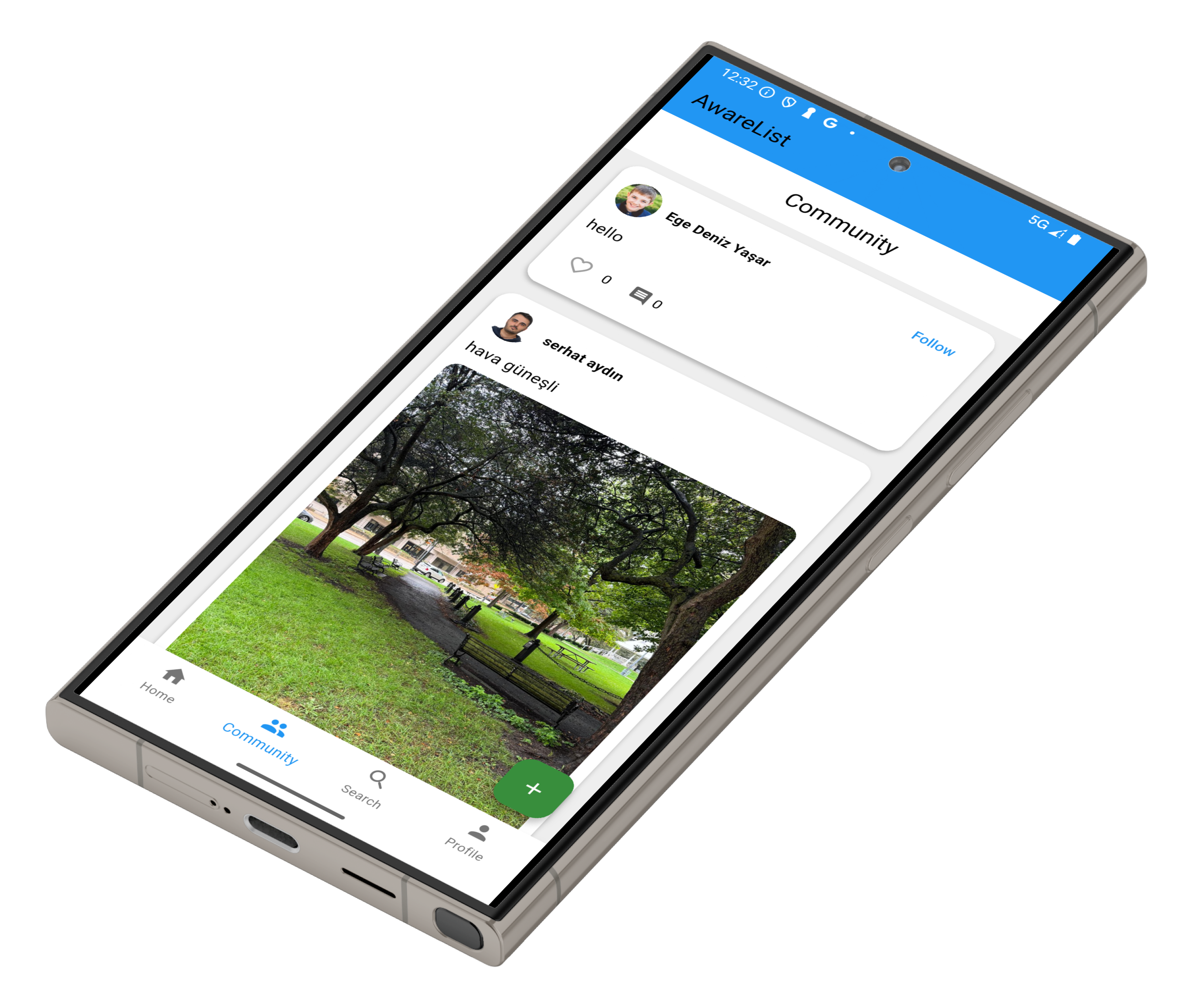 AwareList App Screenshot